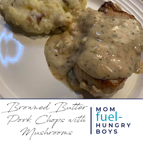 Browned Butter Pork Chops with Mushrooms